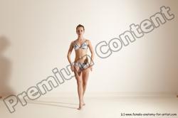 Swimsuit Gymnastic poses Woman White Moving poses Slim long brown Dynamic poses Academic